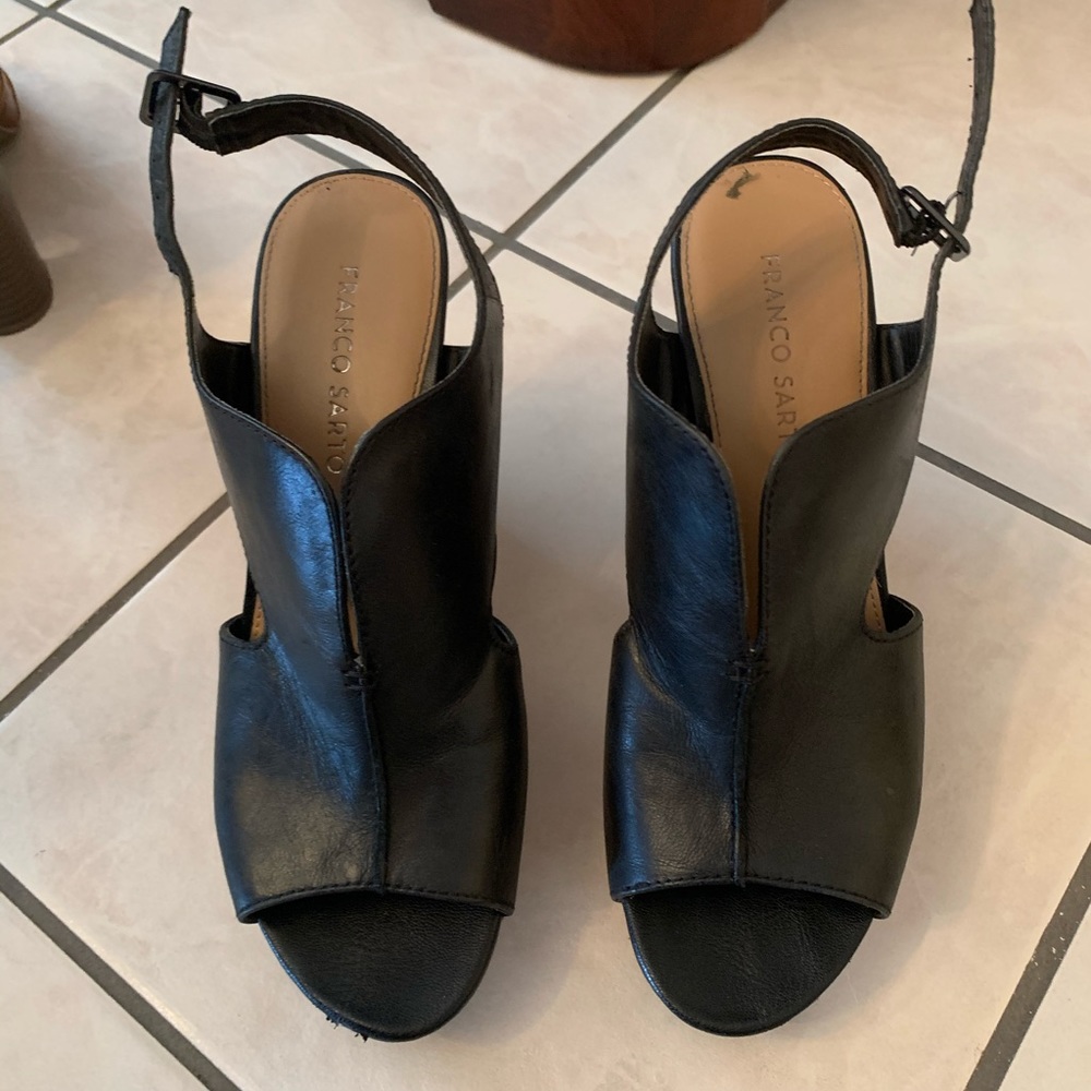 Franco Sarto Black Wedges
